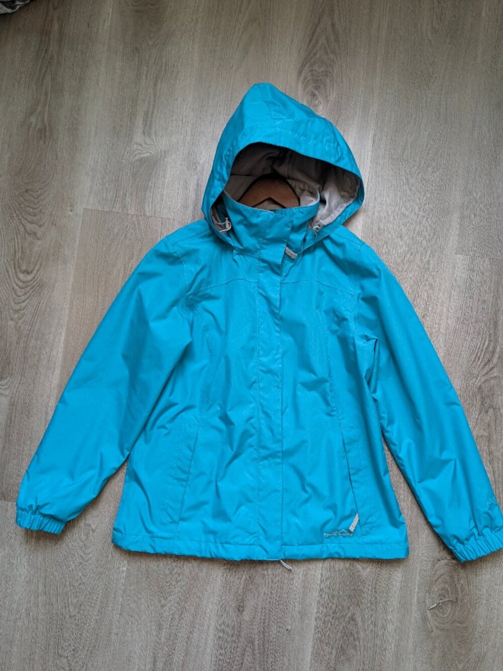 Women's Eddie Baur light weight, hooded rain jacket in bright blue - PM